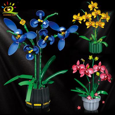 Moc букет орхидей блок цветок суккуленты строительные блоки в горшках MOC комплект сборка здание игрушка подарок для девочки