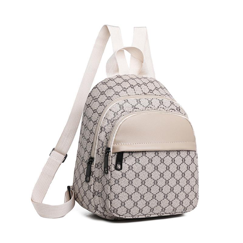 Elegant Multi- Patterned Mini Backpack Adjustable-Strap Lightweight for Daily Outings Casual Stylish Functional Bag