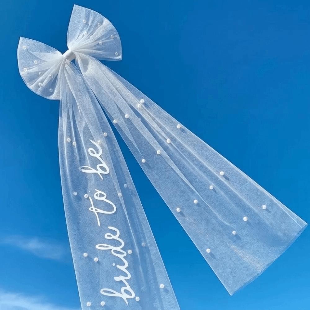 Elegant Bridal Veil Simple Wedding Headdress Clothes Match Bride Bow Hair Veil Bridal Events