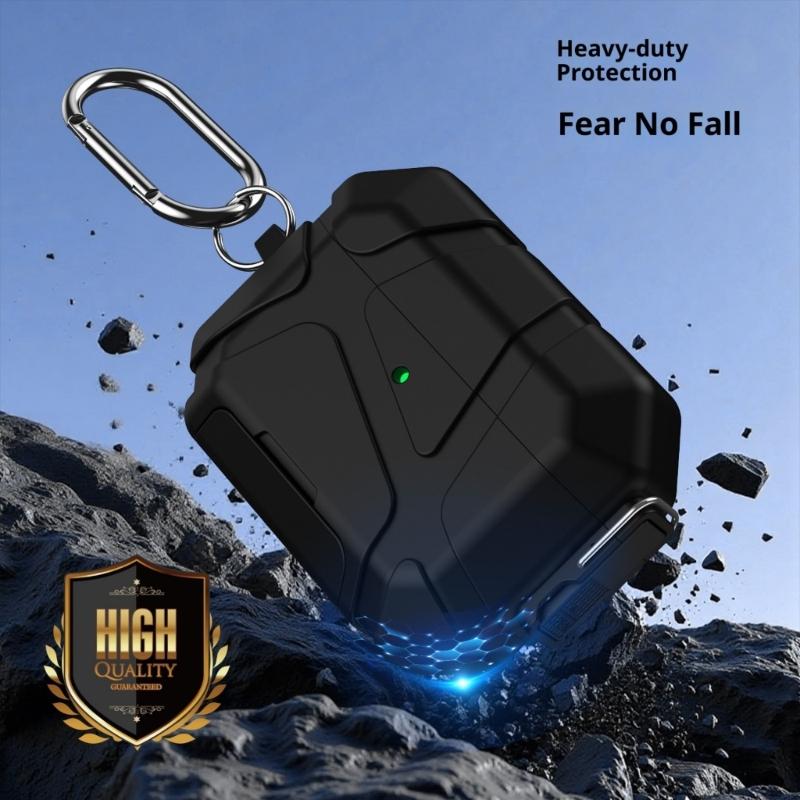 Защитный чехол для наушников с надежным замком и подставка для телефона 2 в 1 для Pods Pro3 со светодиодной индикацией зарядки