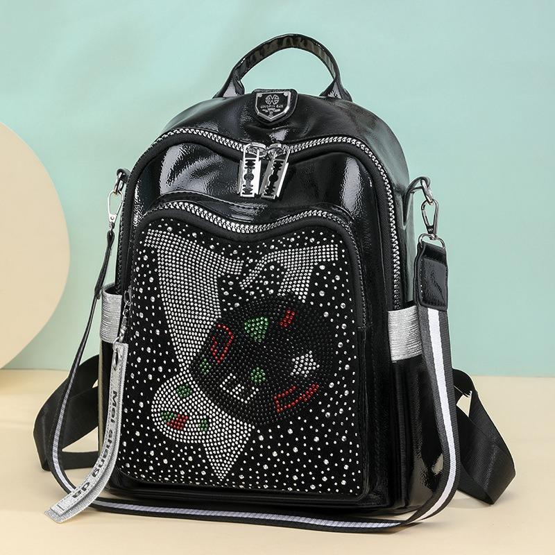 Women's Shoulder New Hot Diamond Backpack Fashionable Large Capacity Women's Universal Travel Backpack