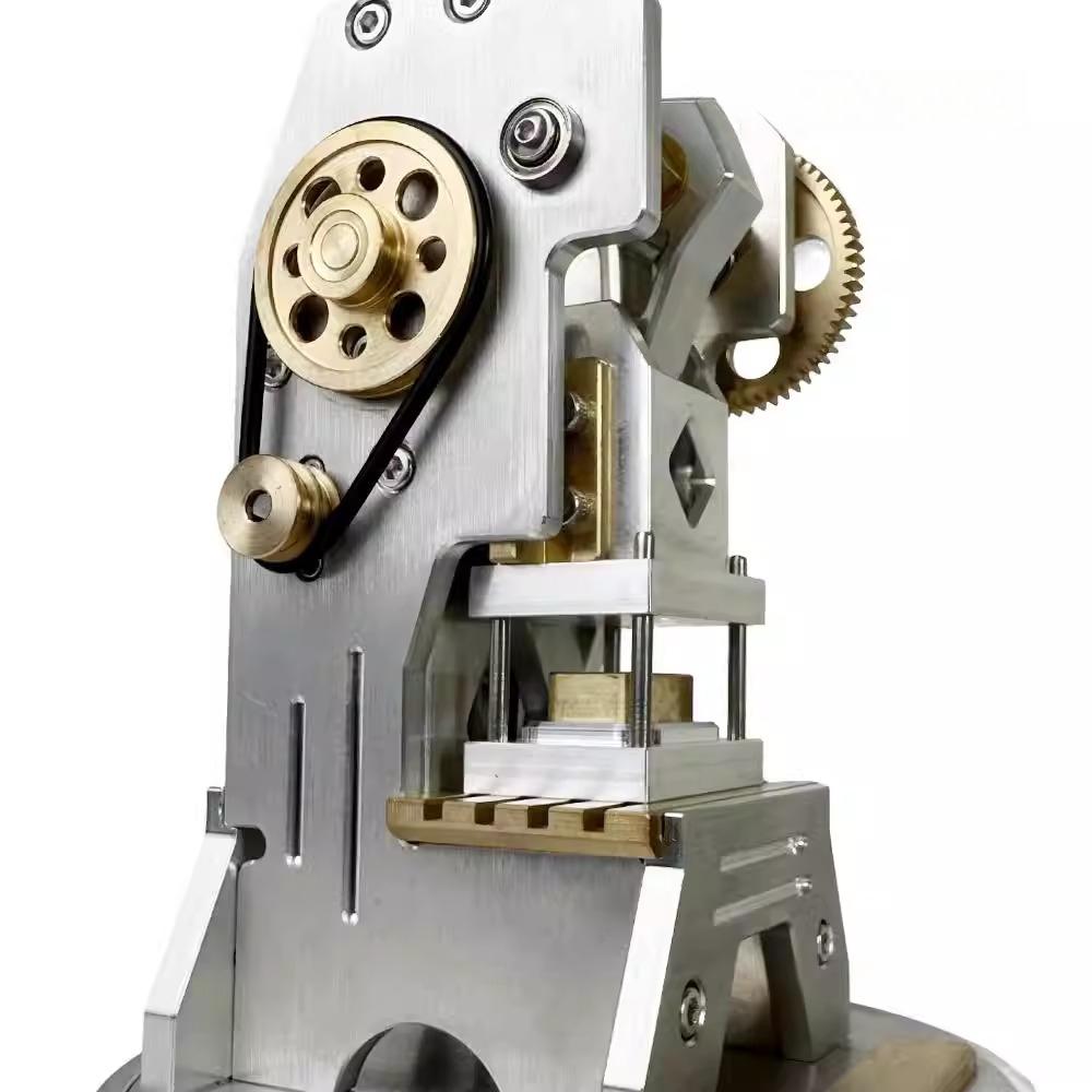 Miniature Stamping Press Model Desktop Movable CNC Precision Model Two Adjustable Speeds Creative Model Ornament Toy