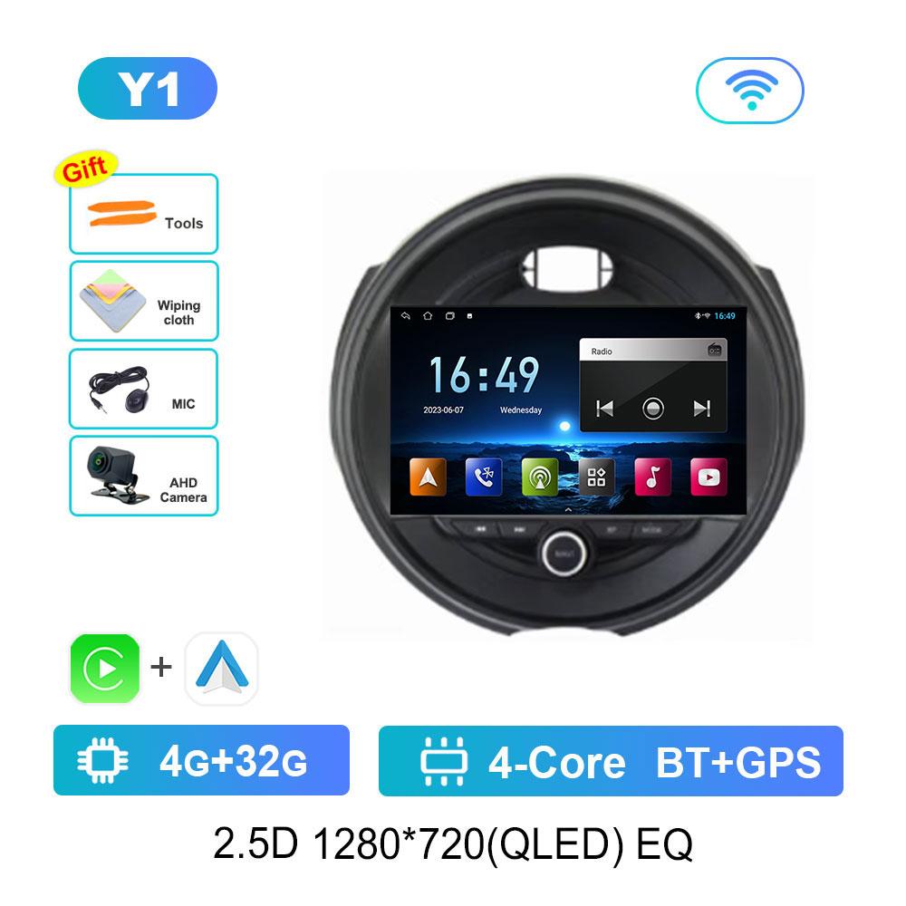 Для BMW MINI Cooper F54 F55 F56 F60 2015 - 2019 Автомобильная система Android 14 DSP Стерео 4G Навигация GPS WiFi IPS Сенсорный экран BT