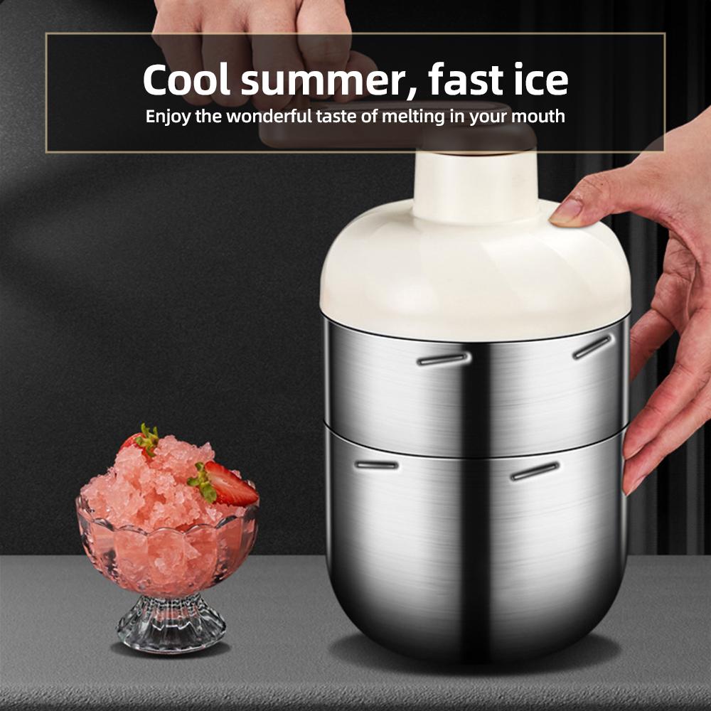 Ручная кривошипная дробилка для льда, машина для снежного конуса, портативная ручная машина для бритого льда с бесплатным льдом