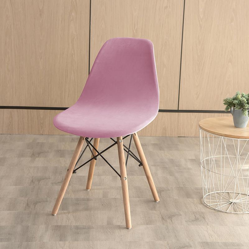 Velvet Short Back Bar Chair Cover Small Size Elastic Seat Case For Dining Room Home Decor