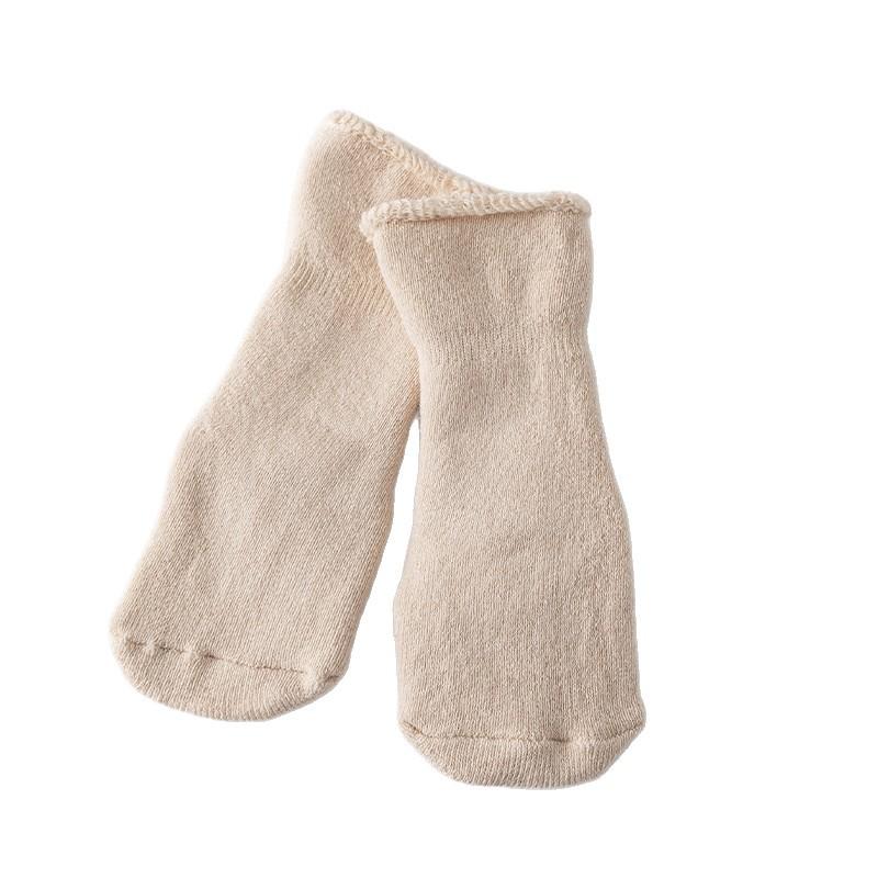 Baby Non-Slip Sock Cotton Winter Thermal Fleece-Lined Booties for Newborn Infant 0-24M Warm Anti-Skid Sole Gripper Slipper Sock