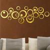 1set DIY 3D Circles Mirror Wall Sticker Home Decor