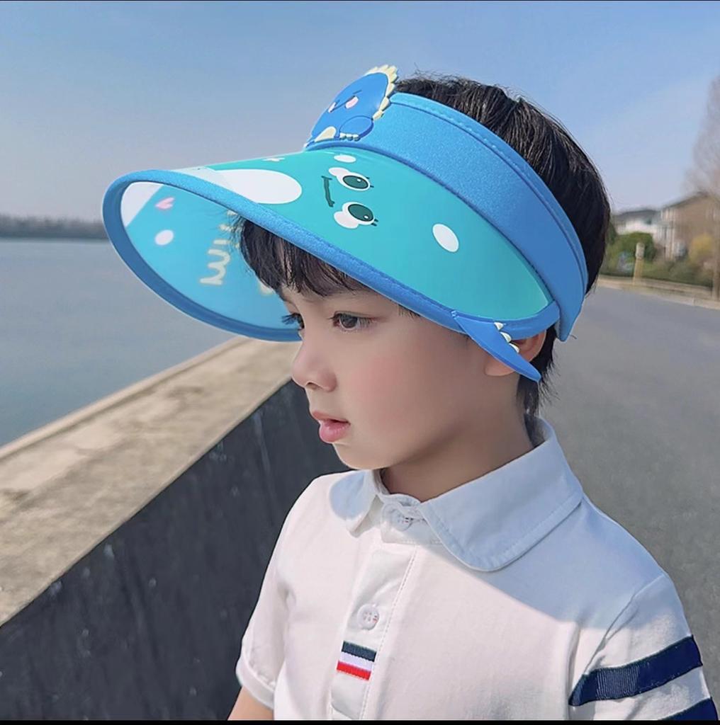 Летняя детская шляпа от солнца с вентилятором, перезаряжаемая через USB, шляпа от солнца, мультяшная, милая, детская, с большими полями, пустая шляпа-цилиндр