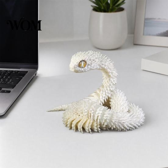 Odor-free Snake Toy 3D Printed Snake, with Movable Joints Realistic Scale Texture, Joint Flexible Figure, Essentials Toys for Teen Boys Kids