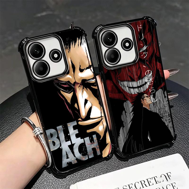Чехол для телефона Bleach Зараки Кенпачи с покрытием для Xiaomi Redmi Note 14 15 Pro Plus 13 12 11 11S 11T 10 9S 9 5G Противоударный с Airbag