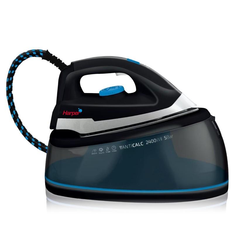 Harper - Cv_aquapro55 - Centrale Vapeur 5 Bars - 2400w - Réservoir 1,8l - Semelle Céramique