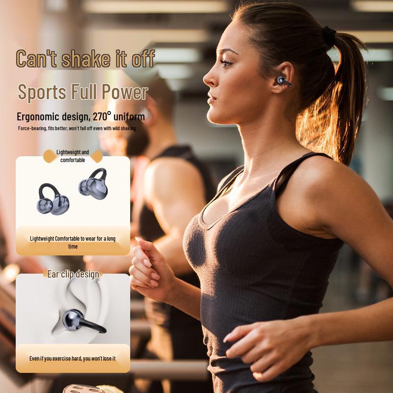 Bluetooth Earphones S6: Comfortable, Long-Wear, Clip-On In-Ear Design for Huawei Users