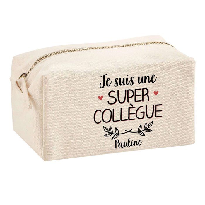 Trousse multifonction Pauline Super Collègue Cadeau Anniversaire Noël Idée Personnalisé | Trousse Scolaire Fournitures Bureau