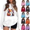 Women's Round Neck Long Sleeve Pullover Halloween Printed Top Sweatshirt
