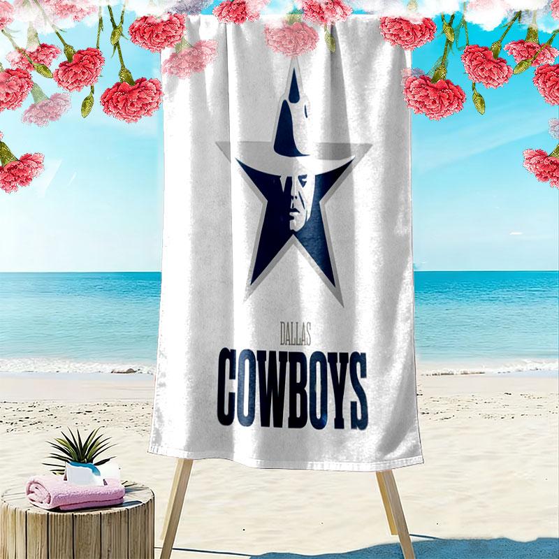 Dallas Cowboys Print Beach Towel, Large Soft Quick Dry Towel for Beach Camping Swimming