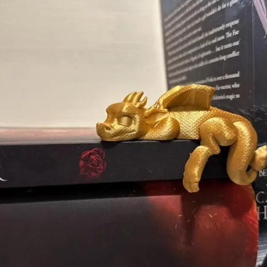 Декор для книжной полки «Спящий дракон» 3D-печатная фигурка дракона книжный уголок Украшение для полки «Спящий дракон» для любителей книг и любителей фэнтези