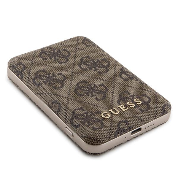 Комплект Guess Gubpm5P15X4Gemgw Iphone15 Pro Max 6.7 Жесткий чехол + Powerbank 5000 мАч Magsafe Коричневый/Brown 4G Металлический логотип