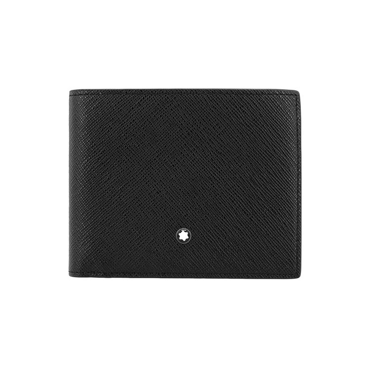 Montblanc Серия Artisan Короткий кошелек Из телячьей кожи с полным зерном Мужские кошельки Черный 113215