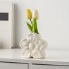 Креативная ваза в форме цветка, керамическая гидропонная ваза, цветочная композиция, домашний декор, настольные украшения, украшение сада