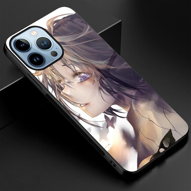 Demon Slayer Phone Case For Iphone 14 13 11 12 Pro Max Mini Xs Xr X 7 8 6s Plus Se 2022 Tempered Glass Protection Back Cover