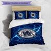 Leicester City Football Printed 3 Pieces Bedding Set, Comfortable Skin Friendly Bedroom Duvet Cover Set