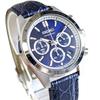 Seiko Часы Мужские SPIRIT Хронограф Серебристый Корпус Синий Кожаный sbtr019