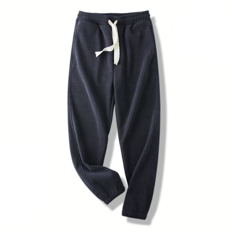 American-Style Heavy Chenille Pants with Velvet Men's Winter Extra Thick Silver Fox Velvet Sweatpants Foreign Trade Cattle Goods Sports Casual Pants