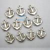 CCB Imitation Metal Anchor Pendants 20MM, White K Finish, 100-Pack - DIY Jewelry Accessories & Beading Charms