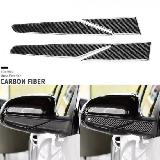 Real Carbon Fiber Side Rearview Mirror Cover Trim Strip For Hyundai Kona N 18-23