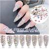1440Pcs/bag AB/Clear Round Mini Nail Diamond SS3-SS20(1.3-4mm) FlatBack Non-Hotfix Nail Crystal Crystal Clear AB Manicure Glass