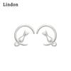 Lindon модные серьги для женщин в форме кошки и луны, серьги-гвоздики, ювелирные изделия, подарки для свадебной вечеринки