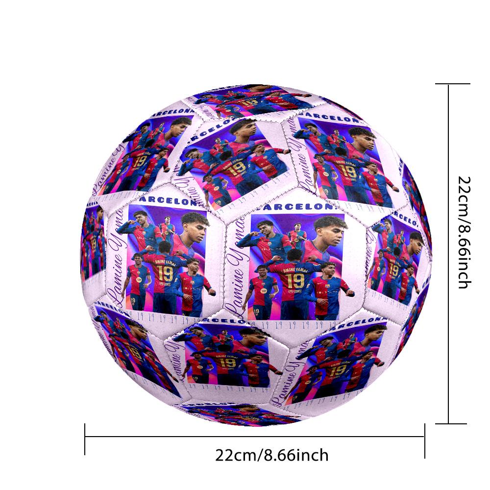 Lamine Yamal 19 Soccer Stars Size 5 Soccer Ball Machine Sewn Indoor/Outdoor Training and Matches Surprise Collection Gift