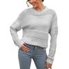 Women's Autumn and Winter Solid Colour Knitted Long Sleeve Pullover Sweater