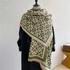 Imitation Cashmere Flower Scarf Women'S Winter Korean Version Dongdaemun Shawl Versatile Cute Thickened Scarf Tide