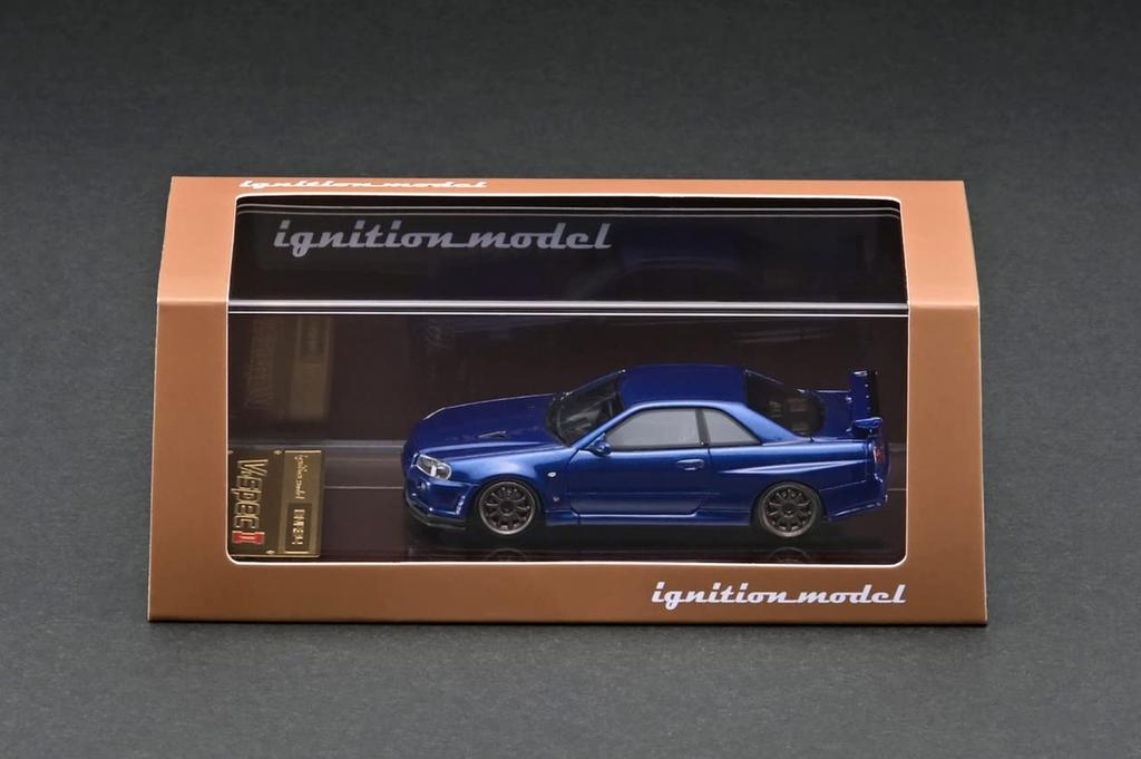 Ignition Model Nissan Skyline II Bayside Blue Finished Product TK.Company 1/64 GT-R V-spec (R34)