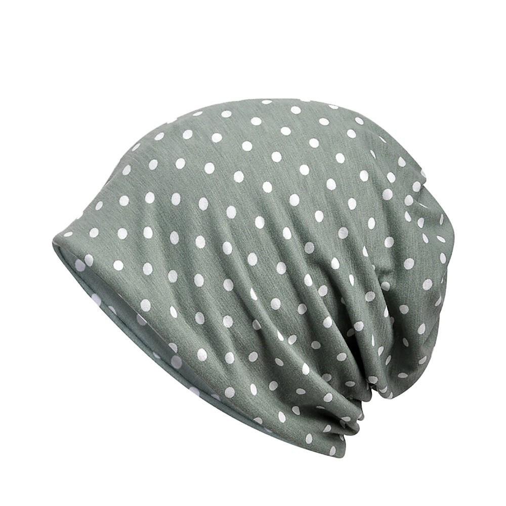 Женский индийский мусульманский эластичный тюрбан, шляпа с точечным принтом, платок на голову от выпадения волос