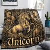 Viking retro animals Print Flannel Blanket,High quality Comfortable for All Seasons,Home Decor,Warmth and Comfort,Perfect for Christmas Gifts