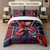 Blue Lock 3Pcs Bedding Set, Personalized Custom Name Text, 1 Duvet Cover & 2 Pillowcases For Bedroom
