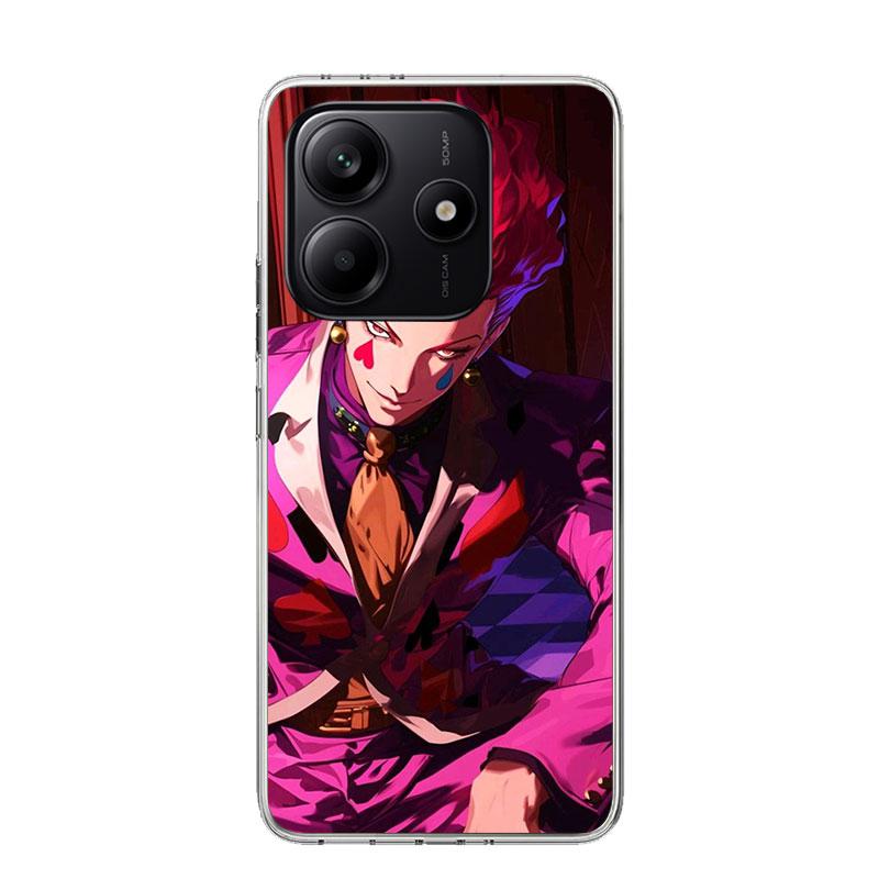 Huner X-Hunters Hisoka Phone Case For Xiaomi Redmi Note 13 14 15 Pro Plus 12S 12 14S 11S 11E 10 10S 11 11T 5G 4G Cover Coque Red