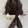 Fashionable Argyle Tights High-elastic Thermal Leggings Vintage Basic Pantyhose Daily Wear