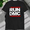 Винтажные Мужские Футболки с Принтом Hip Hop Rock Музыки Run Dmc, Короткий Рукав, Уличная Одежда, Свободные Женские Футболки, Повседневные Модные Футболки