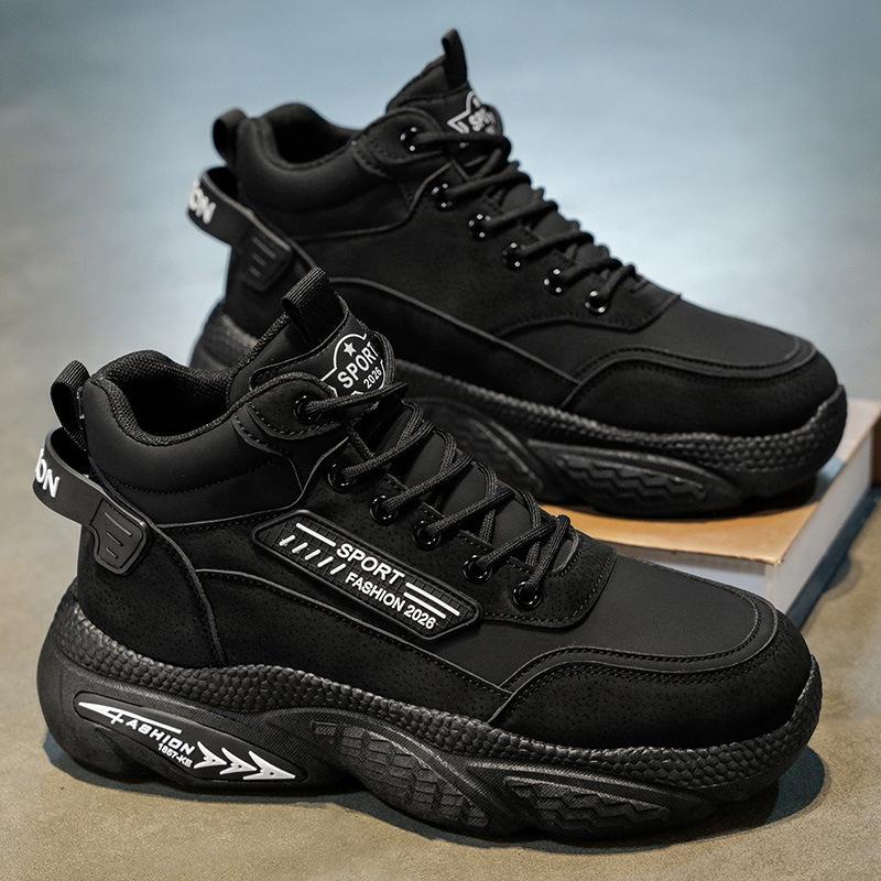 Autumn Men's Shoes New Breathable High-top Sports Shoes Men's Trend Versatile Platform Casual Running Shoes Men