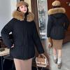 Tooling pie overcomes down cotton-padded clothes for women's winter new cotton-padded jackets, large fur collar thickened loose short