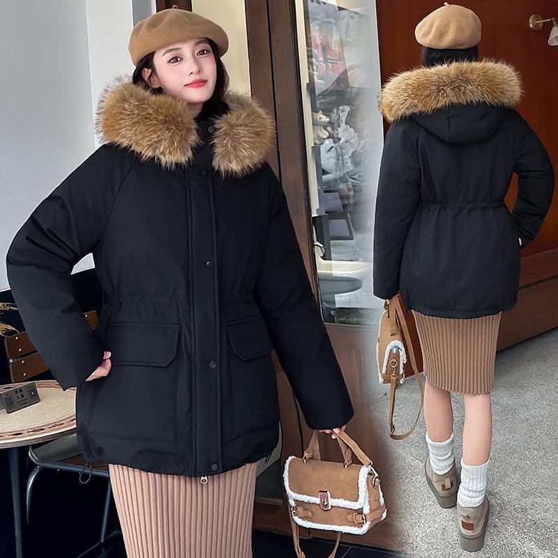 Tooling pie overcomes down cotton-padded clothes for women's winter new cotton-padded jackets, large fur collar thickened loose short