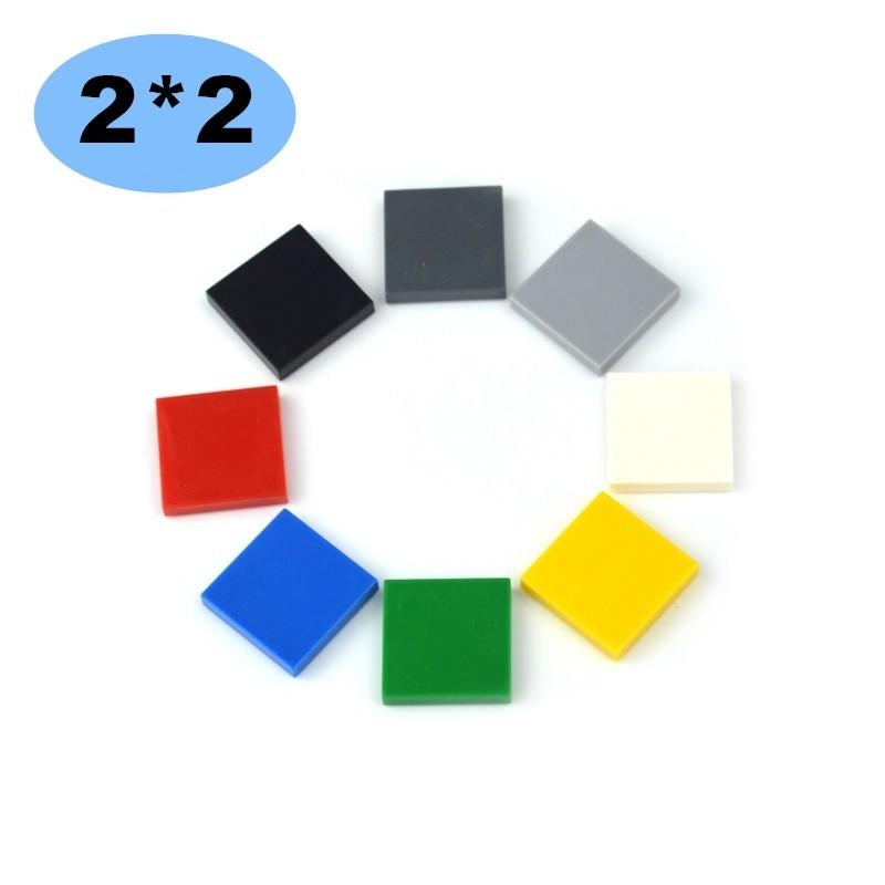50 шт. DIY строительные блоки 2*2 фигурные кирпичи керамическая плитка 2x2 образовательные творческие MOC кирпичи 3068 гладкие плоские плитки игрушки