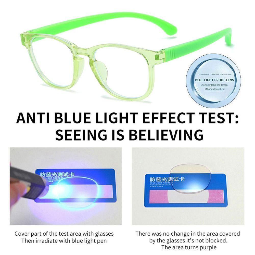 Silicone Kids Glasses Eye Protection Ultra Light Frame Comfortable Eyeglasses  Children Boys Girls