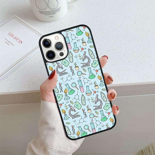Винтажный Бесшовный Чехол для Телефона Химическая Лаборатория Для iPhone 17 Air 13 12 Чехол Для Apple 14 15 16 Pro Max Plus SE
