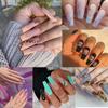 24pcs/Box Press On Nails Full Cover Manicure Tool Nail Tips Wearable Coffin False Nails Fake Nails