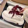 White Shoes Spring and Autumn New Edition Bread Shoes Sports Luxury Casual Shoes Height Raising Single Shoes Lace Up Board