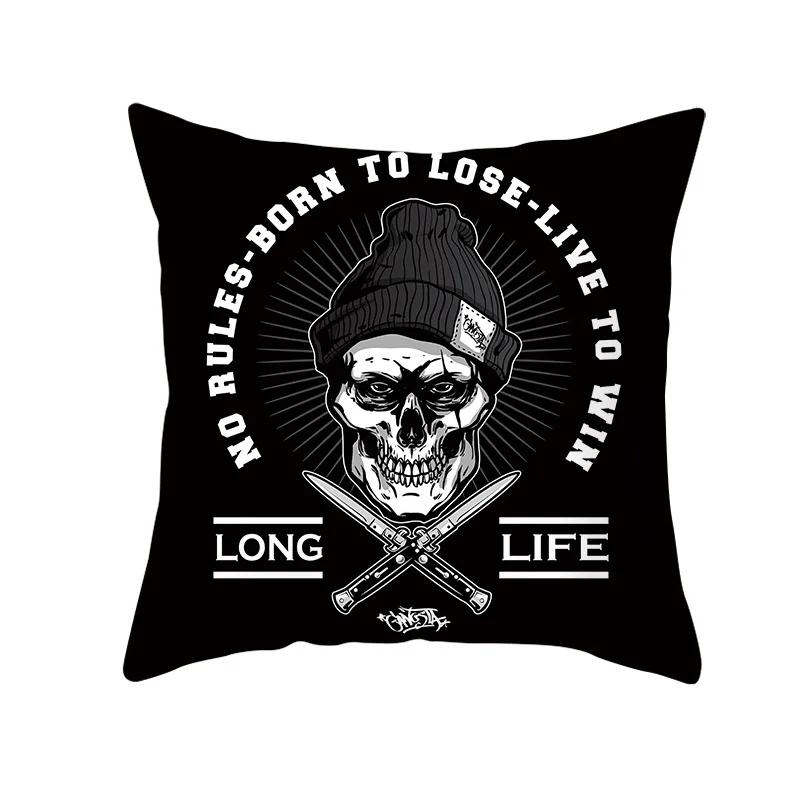 Sofa Bedroom Living Room Home Creative Skull Print Cushion Cover Fashion Decorative Pillow